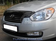 Дефлектор капота на Hyundai Accent 2006-2010 EGR темный
