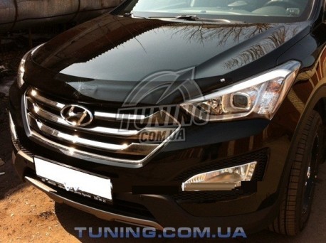 Photo Дефлектор капота на Hyundai Santa Fe 2013- EGR темный