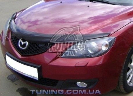 Фото Дефлектор капота на Mazda 3 2003-2009 хетчбек EGR Темний