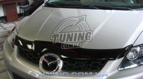 Фото Дефлектор капота на Mazda CX7 2006-2012 з лого EGR Темний