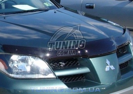 Photo Дефлектор капота на Mitsubishi Outlander 2003-2011 EGR темный