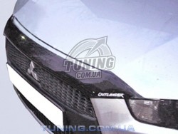 Дефлектор капота на Mitsubishi Outlander XL 2009-2012с лого EGR темный