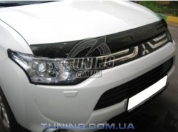 Дефлектор капота на Mitsubishi Outlander 2012- EGR Темний
