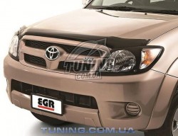 Дефлектор капота на Toyota Hilux 2005-2011 EGR темный