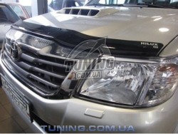 Дефлектор капота на Toyota Hilux 2011-2015 EGR темный