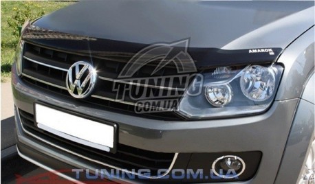 Фото Дефлектор капота на Volkswagen Amarok 2010- EGR Темний