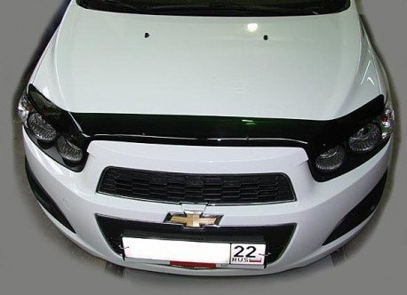 Фото Дефлектор капота Chevrolet Aveo 2012- SIM