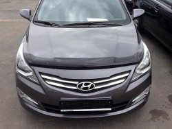 Дефлектор капота Hyundai Accent 2015-2017 SIM