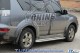 Пороги Mitsubishi Outlander XL нержавеющая труба с листом - фото 3