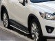 Пороги Mazda CX5 2011- нержавейка с листом - фото 1