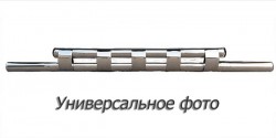 Передний ус двойная труба с грилем на Fiat Doblo 2001-2014