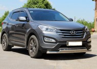 Передний ус двойная труба на Hyundai Santa Fe 2013-