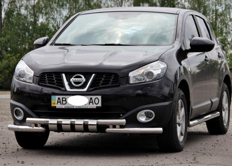 Photo Передний ус ступенчатый с грилем на Nissan Qashqai 2010-2014