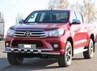 Передній вус подвійна труба з грилем на Toyota Hilux 2015-