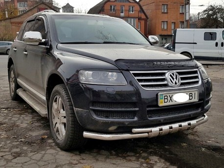 Фото Передній вус подвійна труба з грилем на Volkswagen Touareg 2002-2010