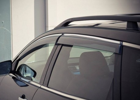 Photo Ветровики с хром молдингом Volkswagen Touareg 2010- AVTM
