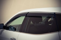 Ветровики с хром молдингом Hyundai Santa Fe 2013- AVTM
