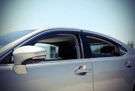 Ветровики с хром молдингом Lexus ES 2012- AVTM