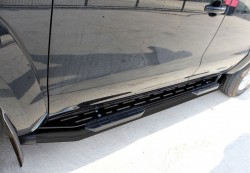 Пороги боковые Amazon Black на Volkswagen Amarok 2010- OmsaLine