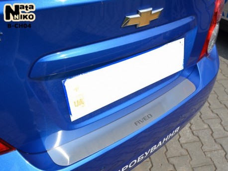 Photo Накладка на бампер Chevrolet Aveo 2012- седан Premium