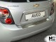 Накладка на бампер с загибом Chevrolet Aveo 2012- хэтчбек Premium - фото 1