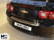 Накладка на бампер с загибом Chevrolet Malibu 2012- Premium