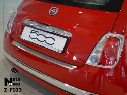 Накладка на бампер з загином Fiat 500 2007- Premium