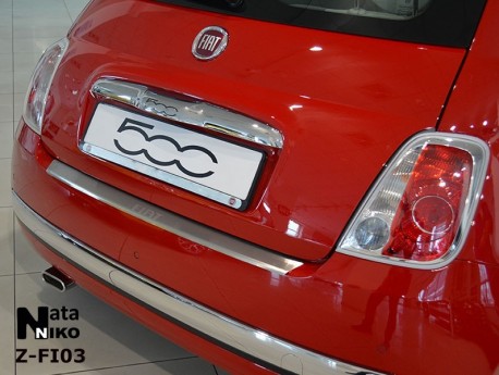 Фото Накладка на бампер з загином Fiat 500 2007- Premium