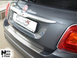 Накладка на бампер с загибом Fiat 500X 2014- Premium