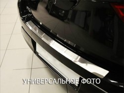Накладка на бампер з загином Fiat Doblo 2010-Maxi база Premium