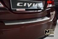 Накладка на бампер з загином Honda Civic 2012-седан Premium