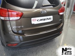 Накладка на бампер с загибом Kia Carens 2013- Premium