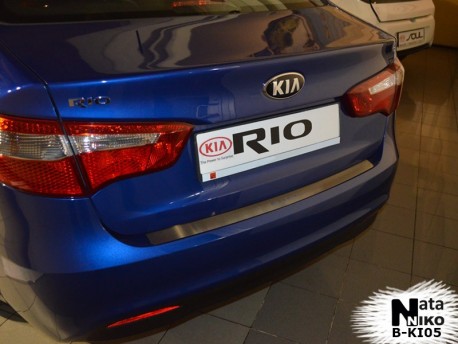 Фото Накладка на бампер Kia Rio 2011-2016 седан Premium