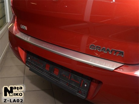 Photo Накладка на бампер с загибом Lada Granta 2011- Premium