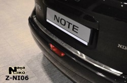 Накладка на бампер с загибом Nissan Note 2009-2014 Premium