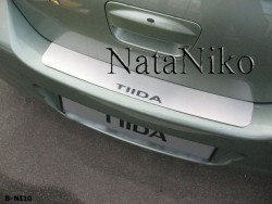 Накладка на бампер Nissan Tiida 2004-2014 седан Premium