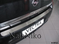 Накладка на бампер Opel Vectra C 02-08 седан, хэтчбек Premium