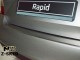 Накладка на бампер с загибом Skoda Rapid 2012- Premium - фото 1
