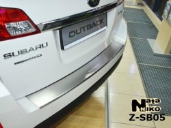 Накладка на бампер з загином Subaru Outback 2009-2015 Premium