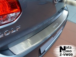 Накладка на бампер с загибом VW Golf 6 08-12 5 дверей Premium