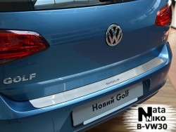 Накладка на бампер Volkswagen Golf 7 2012- хетчбек Premium