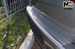 Накладка на бампер з загином VW Golf 7 2012- хетчбек Premium