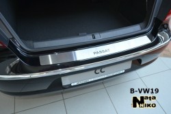 Накладка на бампер VW Passat CC 08-12, 12- Premium