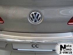 Накладка на бампер с загибом VW Passat CC 08-12, 12- Premium