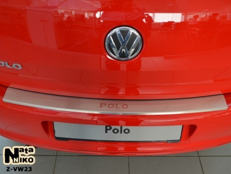 Фото Накладка на бампер з загином VW Polo 2009- хетчбек Premium