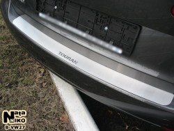 Накладка на бампер Volkswagen Touran 2010- Premium