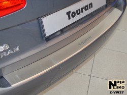 Накладка на бампер с загибом VW Touran 2010- Premium