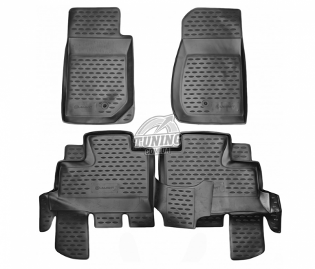 Photo Полиуретановые коврики в салон Jeep Wrangler 4 двери 2007-2018 Element черные 4 шт