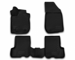 Полиуретановые коврики в салон Renault Sandero, Stepway 2013- Element черные 4 шт