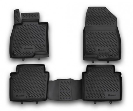 Photo Полиуретановые коврики в салон Mazda 6 седан 2013- Element черные 4 шт